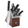 Henckels Solution 7-piece Self-sharpening Knife Block Set In Black