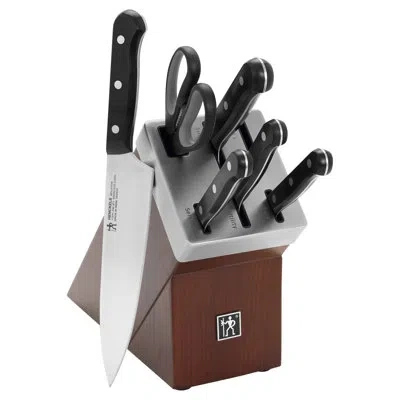 Henckels Solution 7-piece Self-sharpening Knife Block Set In Black