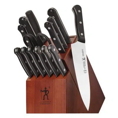 Henckels Solution Razor-sharp 15-piece Knife Set, German Engineered Informed By 100+ Years Of Mastery, Chefs  In Black