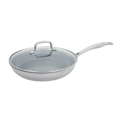 Henckels Stainless Steel 10" Frying Pan With Lid In Silver