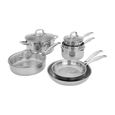 Henckels Stainless Steel 10-pc. Cookware Set In Silver