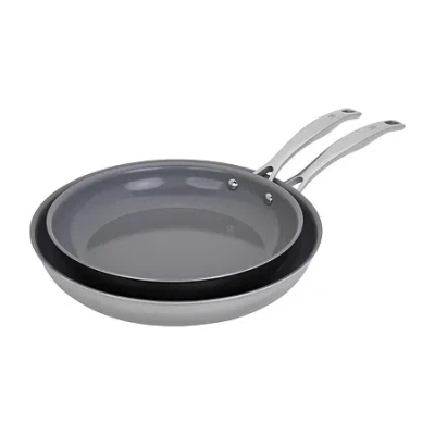 Henckels Stainless Steel 2-pc. Frying Pan Set In Silver