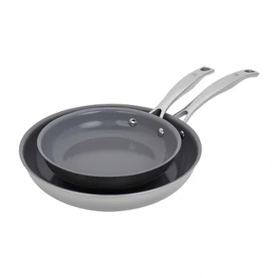 Henckels Stainless Steel 2-pc. Frying Pan Set In Silver