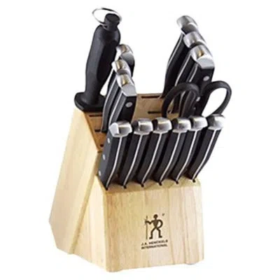 Henckels Statement 15-piece Kitchen Knife Set With Block, Chef Knife, Steak Knife Set, Kitchen Knife Sharpene In Black;silver