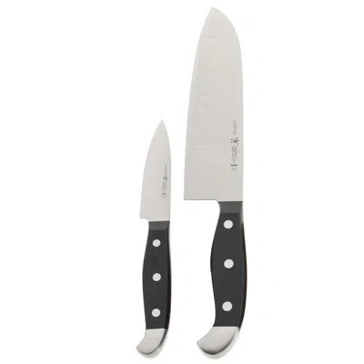 Henckels Statement 2-piece Asian Knife Set In Black And Silver