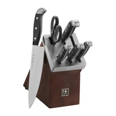 Henckels Statement 7-piece Self-sharpening Knife Block Set In Black;gray
