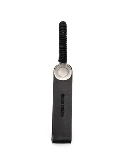 Hender Scheme Logo-debossed Leather Key Ring In Black