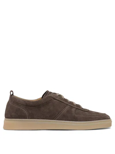 Henderson Baracco Brown Suede Slip-on Sneakers In Pink