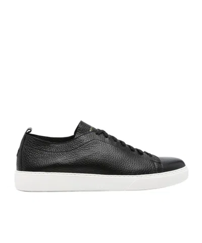 Henderson Baracco Byron Leather Sneakers In Black
