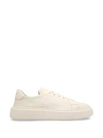 Henderson Baracco Chronos Pebbled-leather Sneakers In White