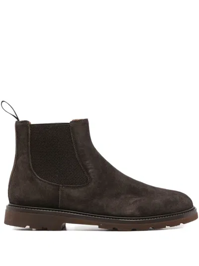 Henderson Baracco Elasticated-panel Boots In Brown