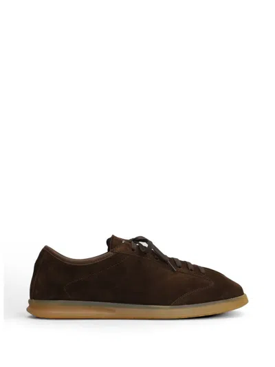 Henderson Baracco Elton Suede Sneakers In Brown