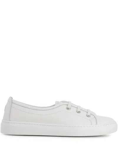 Henderson Baracco Faux Lace-up Design Sneakers In White
