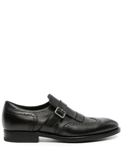 Henderson Baracco Fringe-detail Monk Shoes In Black