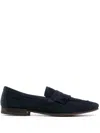 Henderson Baracco Fringe-detail Suede Loafers In Blue