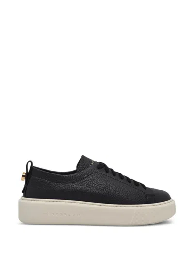 Henderson Baracco Gaia Textured Sneakers In Black