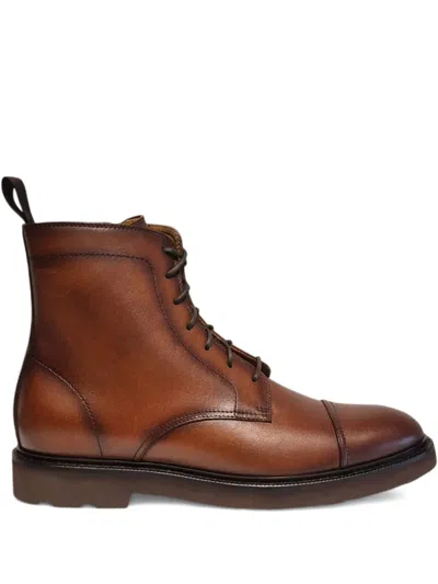 Henderson Baracco Lace-up Leather Boots In Brown