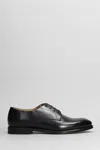 Henderson Baracco Lace Up Shoes In Black Leather