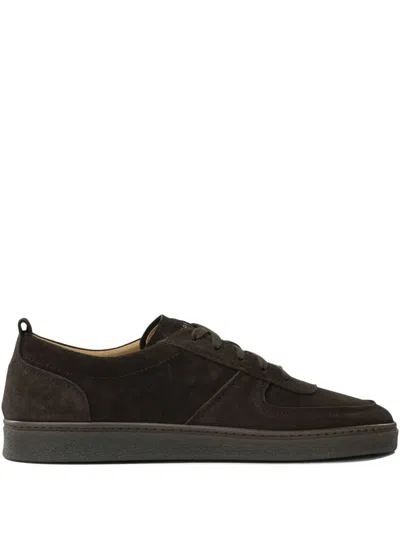 Henderson Baracco Lace-up Suede Sneakers In Brown