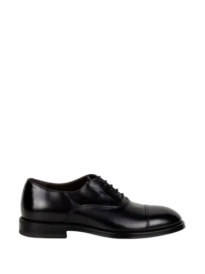 Henderson Baracco Lace-up Flat Shoes In Black