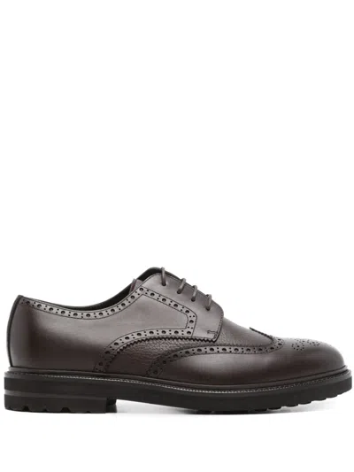 Henderson Baracco Laser-cut Oxford Shoes In Brown