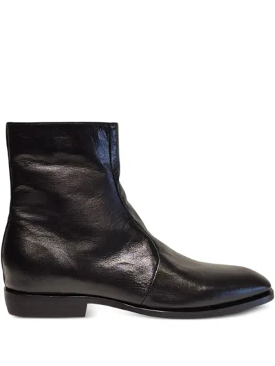 Henderson Baracco Leather Ankle Boots In Black