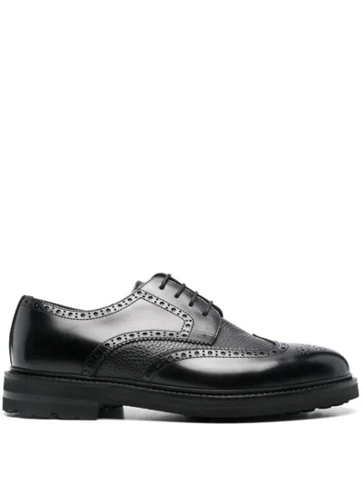 Henderson Baracco Leather Brogues In Black