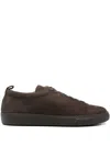 Henderson Baracco Leather Lace-up Trainers In Brown