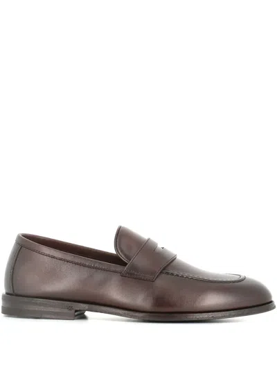 Henderson Baracco Leather Loafers In Brown