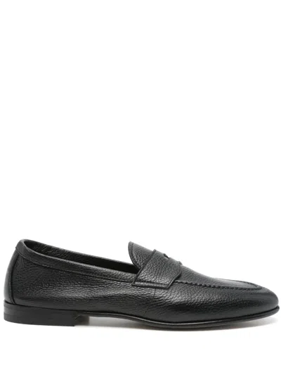 Henderson Baracco Leather Loafers In Black