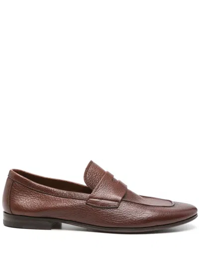 Henderson Baracco Leather Loafers In Brown