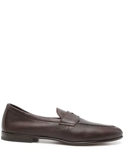 Henderson Baracco Leather Loafers In Brown