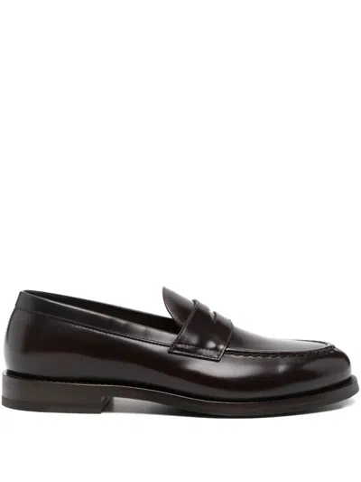 HENDERSON BARACCO LEATHER PENNY LOAFERS