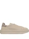 Henderson Baracco Leather Platform Sneakers In Neutral