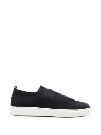 Henderson Baracco Leather Sneakers In Blue