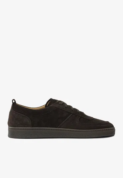 Henderson Baracco Levant Suede Low-top Sneakers In Brown