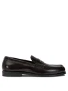 Henderson Baracco Leather Penny Loafers In Brown