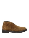 Henderson Baracco Man Ankle Boots Khaki Size 7.5 Soft Leather In Beige