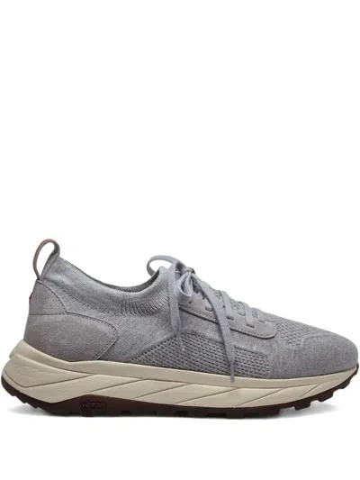 Henderson Baracco Panelled Sneakers In Gray