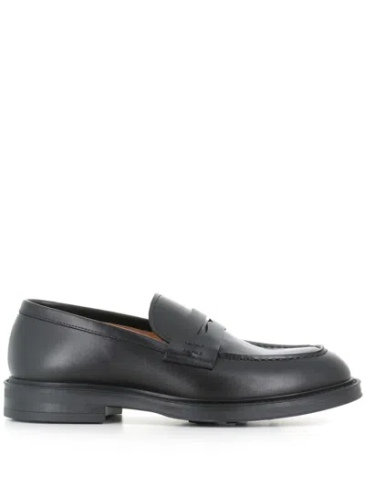 Henderson Baracco Penny-leather Loafers In Black
