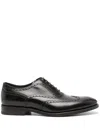Henderson Baracco Almond-toe Leather Brogues In Brown