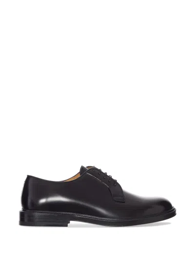 Henderson Baracco Sergent Leather Derby Shoes In Black