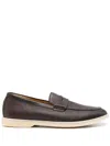 Henderson Baracco Slip-on Leather Loafers In Brown