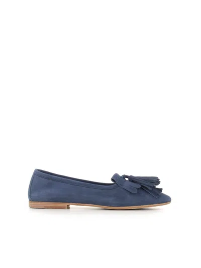 Henderson Baracco Tassel-detail Suede Loafers In Blue