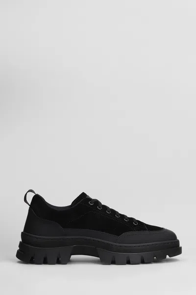 Henderson Baracco Suede Sneakers In Black