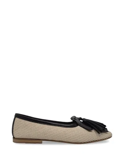 Henderson Baracco Soleil Tassel Fringe Loafers In Neutral