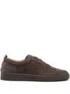 Henderson Baracco Suede Lace-up Sneakers In Brown
