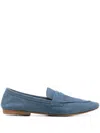 Henderson Baracco Suede Loafers In Blue