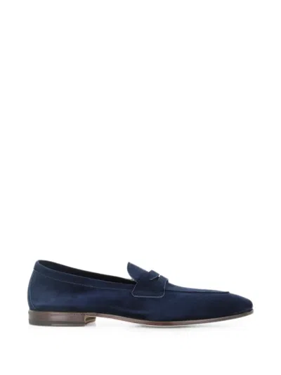 Henderson Baracco Suede Loafers In Blue