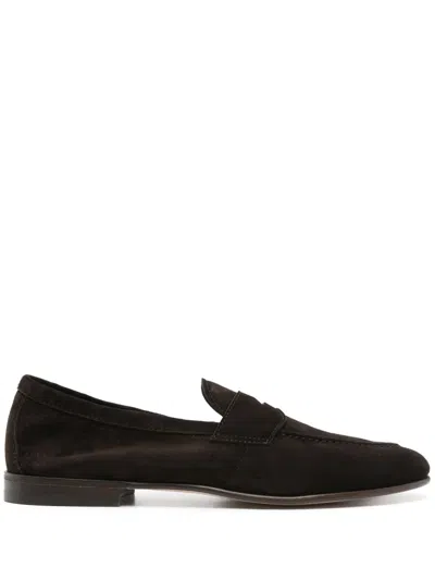 Henderson Baracco Suede Loafers In Brown